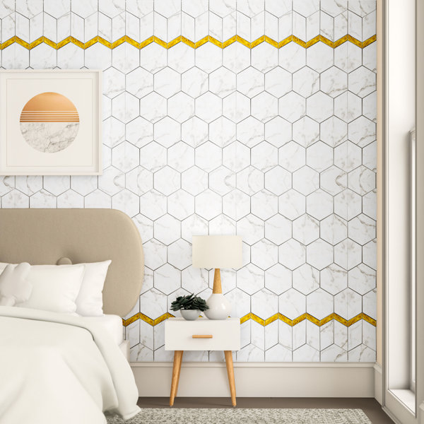 Blue Elephant Peel & Stick Geometric Wallpaper Wayfair.co.uk